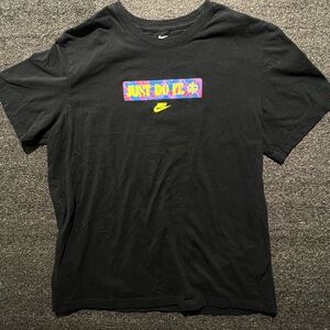 Nike Black Tee with Vibrant Graphic